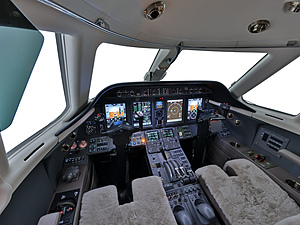 Cessna Citation Sovereign | Interior Cockpit View of Pilot and Co-Pilot Seat 
